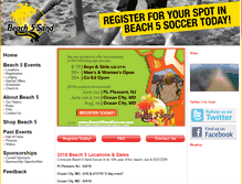Tablet Screenshot of beach5sandsoccerseries.com